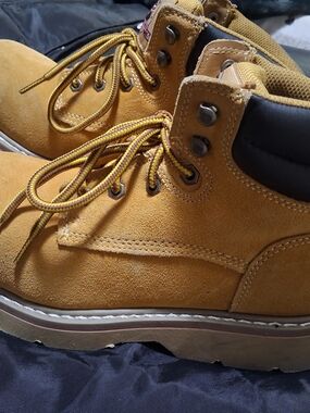 Brahma Tan Suede Leather Safety Toe Work Boots (Mens)